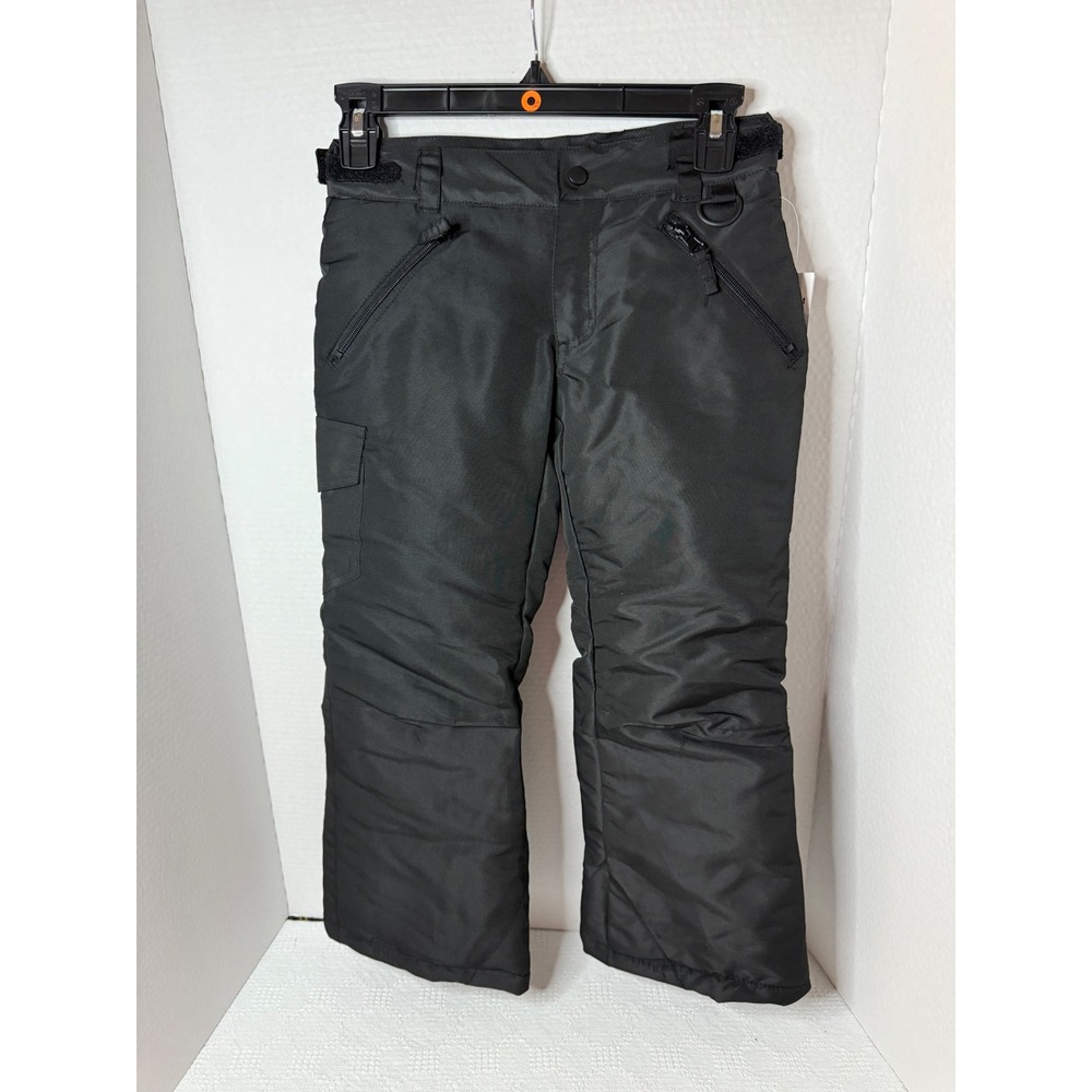 Girls Black Snow Pants Kmart Size S (6/6X) Water‎ Resistant Winter Kids